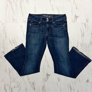 American Eagle Artist Dark Wash Mid-Rise Flare Jeans Size 6 Short